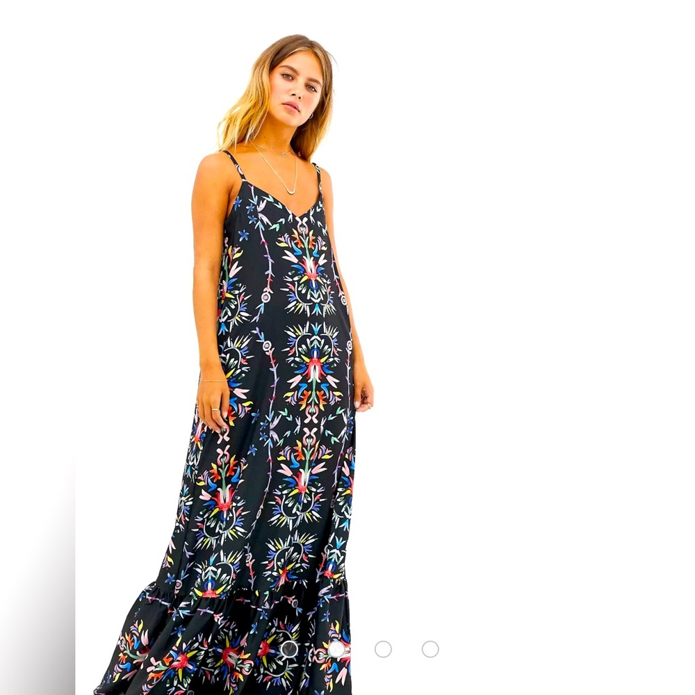 Sabina Musayev Abstract Floral Maxi Dress